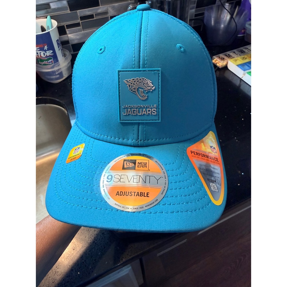 NWT New Era Jacksonville Jaguars 59FIFTY NFL Sideline Fitted Hat Teal Size 8